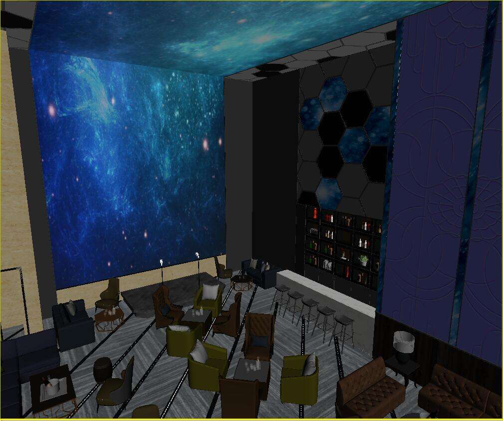 大型酒吧设计前厅接待模型图