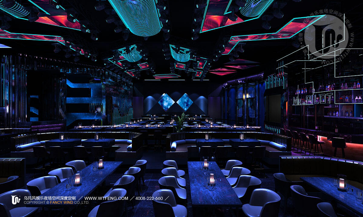 大型酒吧设计效果模拟图