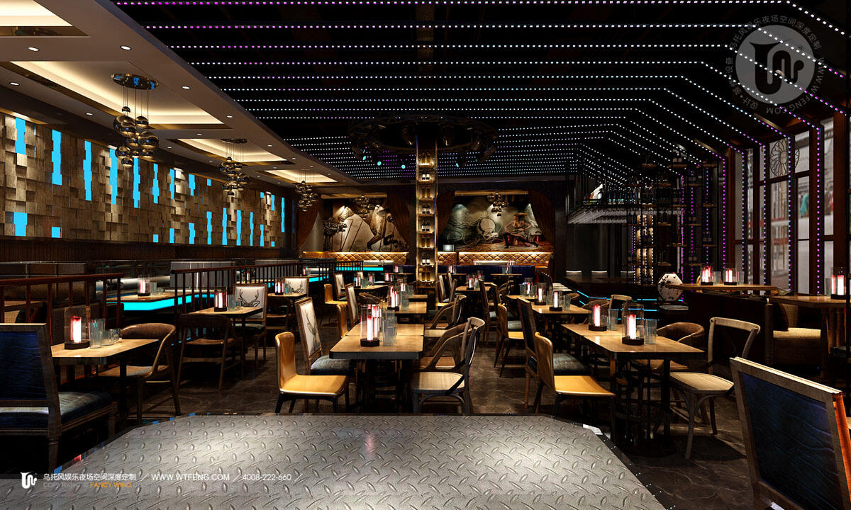 餐吧设计大厅效果模拟图